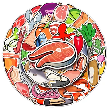 10/50 шт. Милые мультяшные наклейки с граффити из свежих фруктов и овощей для кухни, чашки, тарелки, Холодильника, игрушки для детей