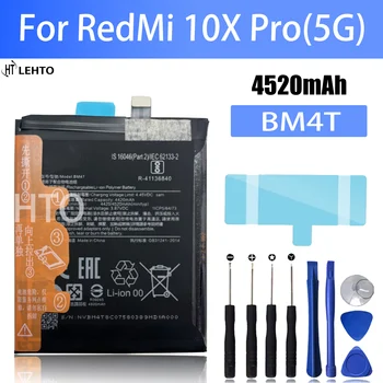 100% Новый оригинальный аккумулятор BM4T для XIAOMI RedMi 10X Pro 5G Замена телефона Bateria
