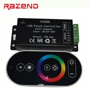 12-24 В 18A RF RGB контроллер светодиодный сенсорный пульт дистанционного управления для RGB светодиодной ленты 5050 GT666 Новейшая Бесплатная доставка