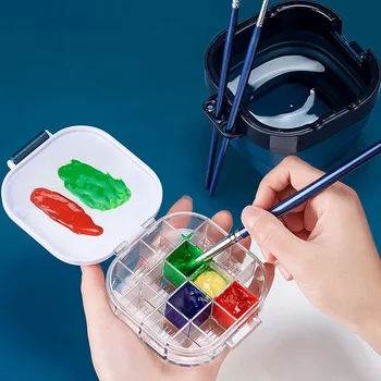 16 сеток Складной Ящик для хранения увлажняющей краски Палитра Щетка для мытья ведро кастрюля