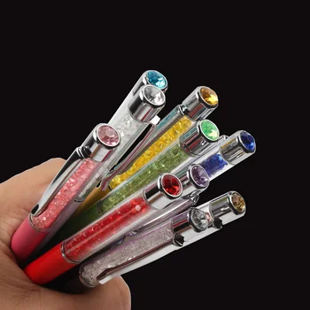 2 шт. Офисная Металлическая шариковая ручка GENKKY, Шариковые ручки с бриллиантовым кристаллом, 10 цветов, модные и горячие продажи для школьного офиса