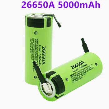 2023 100% Nouvelle Batterie Originale Pour 26650A 3,7 V 5000mAh Haute Capacité 26650 Li-Ion Batterie Avec Nickel