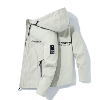 2023 Новая куртка-бомбер Discovery, мужская ветрозащитная куртка на молнии, весенне-осенняя повседневная куртка, Модная куртка для приключений на открытом воздухе