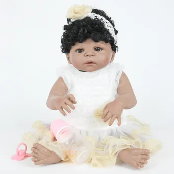 22-дюймовый Имитационный Набор игрушек Reborn Baby Doll, Реалистичная Бутылочка для родов, Сосательная соска, раннее образование ребенка, подарки на День рождения