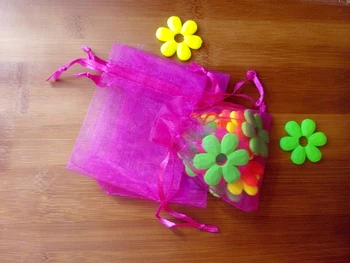 25*35 см 200 шт. сумка из органзы розово-Красная сумка на шнурке для упаковки ювелирных изделий, сумки для чая/подарка/еды/конфет, маленькая прозрачная сумка из пряжи