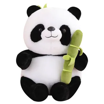25 см, Новая бамбуковая трубка Baozhu Panda на молнии, плюшевая игрушка, Милая бамбуковая трубка, панда, Популярный стиль, детский подарок На День рождения
