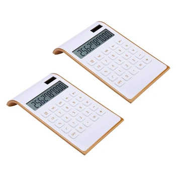 2X Калькулятор, тонкий элегантный дизайн, Офисная/домашняя электроника, Настольный калькулятор с двойным питанием, Солнечная энергия, 10 цифр