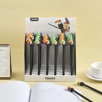 36 шт., ручка-роллер с изображением Тукана, мягкий клей, креативная ручка для моделирования животных, студенческая ручка