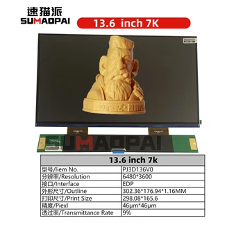 3D Принтер 13,6 Дюймов 7k Mono LCD УФ 405Nm Светоотверждающий HDMI К Mipi Ювелирный Стоматологический Экран M1370