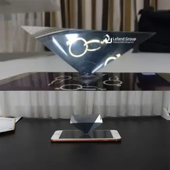 3D-проектор с голограммой в виде пирамиды, универсальный для интеллектуального 360-градусного дисплея, Видеостенда, Витрины для планшетов с