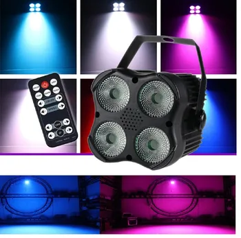 4 Глаза LED Par Can Сценический Эффект Освещения Для DJ Дискотеки Домашняя Вечеринка DMX Управление Звуком Автоматический Дистанционный Режим RGBW 4 в 1 Лампа для мытья