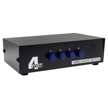 4-Портовый AV-коммутатор RCA-коммутатор 4 в 1 Выход, Коробка выбора композитного видео L/R аудио для игровых консолей DVD STB