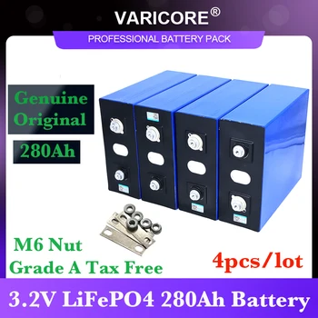 4 шт./лот 3,2 В 280AH аккумулятор LiFePO4 литий-железный phospha 12 В 24 В для электронного скутера RV Система хранения солнечной энергии БЕЗ НАЛОГОВ