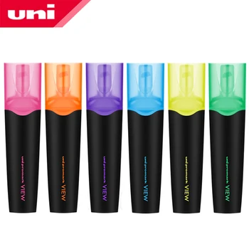 6шт Япония uni usp-200 перспективная флуоресцентная ручка креативного цвета с наклонной головкой маркировочная ручка можно выбрать 6 цветов