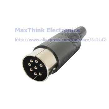 8-контактный DIN штекер 8-контактный штекерный кабельный разъем для пайки своими руками с пластиковой ручкой, 25 шт., бесплатная доставка