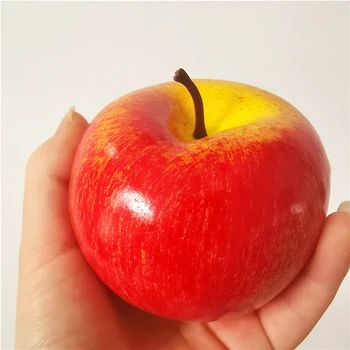 8шт пластиковая поддельная искусственная имитация красного яблока размером 8 см