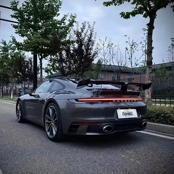 911 Techart Big Tail, Крыло багажника из настоящего углеродного волокна, задний спойлер для автомобиля Porsche 911 992 2019-2020 Модификация 911 Tec