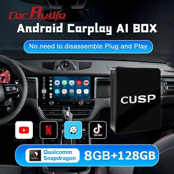 Android Qualcomm Mini Carplay Ai Box Беспроводной адаптер Netflix USB Plug & Play Android Auto Box WiFi GPS Универсальная Зеркальная ссылка