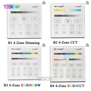 B1/B2/B3/B4 2,4 G 4-Зонный умный светодиодный пульт дистанционного управления с сенсорной панелью, светодиодный Диммер яркости для RGB/RGBW/CCT/RGB+ CCT светодиодные ленты