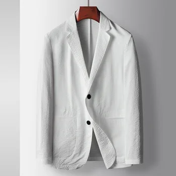 B2034-Мужской повседневный весенне-осенний костюм, мужское свободное пальто