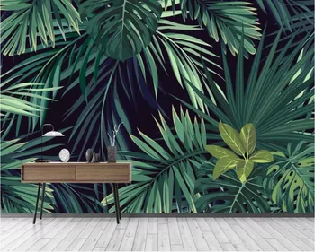 Beibehang Пользовательские обои европейское абстрактное растение тропический лес банановый лист гостиная спальня ТВ фон стены 3D обои