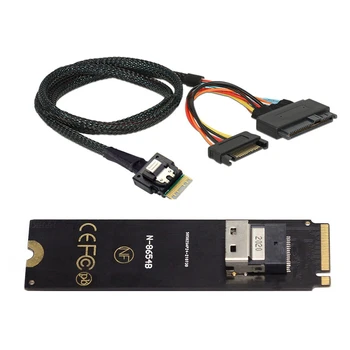CY NGFF M-Key Адаптер NVME для SFF-8654 Slimline SAS Card Adapter и SSD-кабель U.2 U2 SFF-8639 NVME PCIe SSD для материнской платы SSD