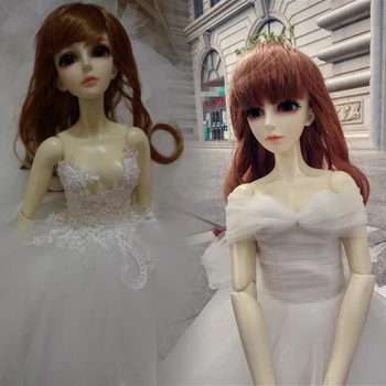 D04-B083 детская игрушка ручной работы 1/3 1/4 Biggirl кукла BJD/SD кукла Новое свадебное платье с воротником на одно плечо свадебное платье 1 шт.