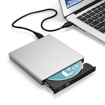 DVD ROM Внешний оптический привод USB 2.0 CD/DVD-ROM CD-RW Плеер Горелка Тонкий Считыватель Рекордер Компьютерные компоненты