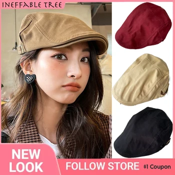 INS Японский бренд уличной моды, Однотонная шляпа-берет, Женская Весенне-летняя и осенняя хип-хоп противоизносная кепка, Мужская крутая шляпа
