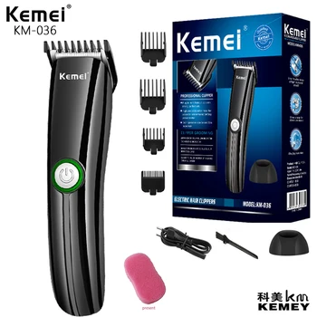 Kemei KM-036 Электрический Триммер для волос, Машинка для стрижки Бороды, Перезаряжаемые Парикмахерские ножницы, Бритва, Машинка для стрижки волос, Аккумуляторные ножницы