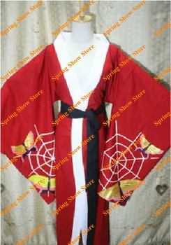 Kuroshitsuji II Черный Дворецкий Алоис Транси Косплей костюм Аниме На заказ Красное Кимоно с ручной росписью