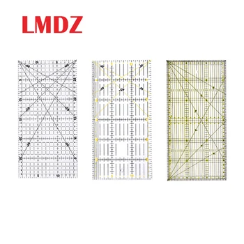 LMDZ Многоразмерная Акриловая Линейка для лоскутного шитья Прозрачная Линейка Для Рисования Офисные Школьные Швейные Измерительные принадлежности Портновские Инструменты