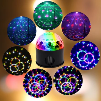 Magic Ball DJ Light 9 Цветов Светодиодный Звук, Активируемый Пультом дистанционного Управления, Стробоскопический Сценический Светильник для Домашней Вечеринки, Дня Рождения, Дискотеки, Свадебного Бара