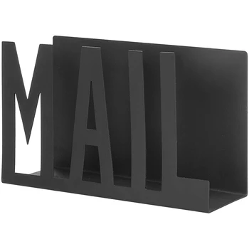 PPYY-черный металлический настольный держатель для почтовых писем с вырезом
