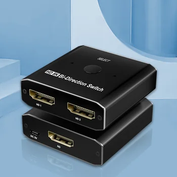 PWAY 4K 8K 60Hz HDMI Коммутатор 2 Порта 2 В 1 Выход Видеоразветвитель для Портативных ПК Xbox PS3/4/5 TV Box для Мониторинга ТВ-проектора Адаптер