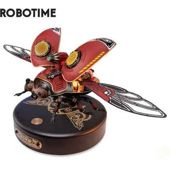 Robotime Rokr Scout Beetle MI02 ABS Металл в стиле панк 3D Головоломка Подарок для Мальчиков и Взрослых Простая Сборка Механический Дизайн DIY Игрушки