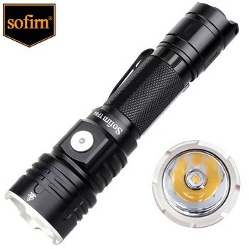 Sofirn Новый TF84 USB C Перезаряжаемый тактический светодиодный фонарик 18650 1200lm с индикатором мощности, двойной задний переключатель, стробоскоп в один клик
