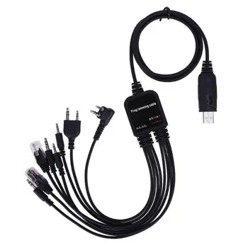 USB-кабель для программирования 8 в 1 для Baofeng для Motorola для нескольких радиостанций Kenwood TYT QYT 1. для 3 м/4,26 фута