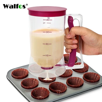 WALFOS Кексы, Блинчики, печенье, Кексы, вафли, диспенсер для теста, Сепаратор крема, мерный стаканчик, инструменты для выпечки