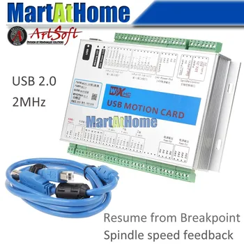 XHC MK3-V Mach3 USB 3-Осевая плата прерывания с ЧПУ Плата управления движением 2 МГц Поддержка возобновления работы от точки останова и обратной связи по скорости вращения шпинделя