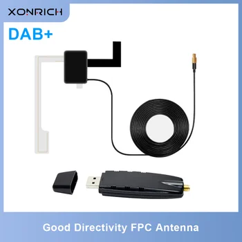 Xonrich Портативный USB 2,0 Автомобильный DVD-плеер, цифровой радиоприемник DAB + радио-тюнер, стик с антенной для Android