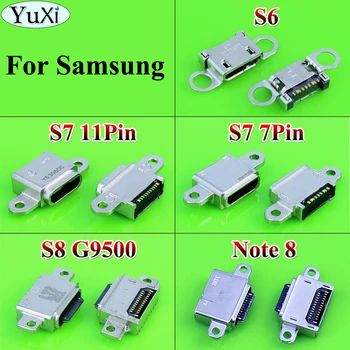 YuXi для Samsung для Galaxy S8 G950 G950F S6 S7 примечание 8 Разъем USB-порта для зарядки, док-станция для зарядки, гнездо