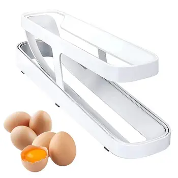 Автоматическая Прокручивающаяся Подставка Для яиц, Коробка для хранения, Корзина для яиц, Контейнер, Органайзер, Холодильник, Дозатор яиц Для кухни