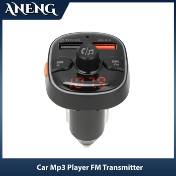Автомобильный Mp3-плеер FM-передатчик для автомобильного адаптера Hands Free Bluetooth Прикуриватель USB QC3.0 Зарядное устройство 5V 3A