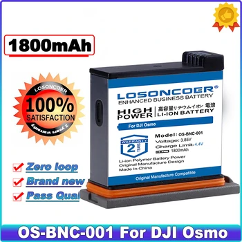 Аккумулятор Большой емкости LOSONCOER 1800 мАч OS-BNC-001 для Аксессуаров для экшн-камеры DJI Osmo ~ В наличии