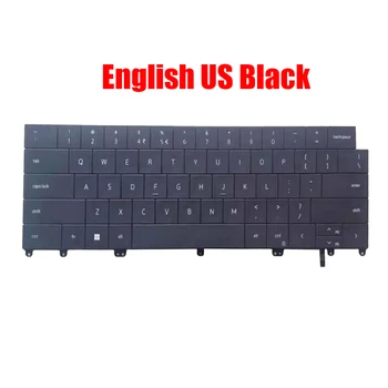 Английская Клавиатура для ноутбука DELL для XPS 13 Plus 9320 0M6VRM M6VRM PK133OM1B01 SG-B1211-XUA, черная/Белая, С Подсветкой, Новая