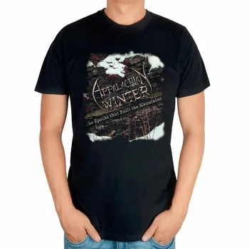 Аппалачи, зимняя мужская футболка в стиле панк-рок-группы, женская футболка, 3D, для мма, фитнеса, 100% хлопок, тяжелый черный металлический принт XXXL