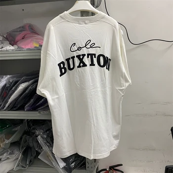 Белая Футболка с вышитым логотипом Cole Buxton, Мужская и Женская Высококачественная Уличная одежда, футболка CB Оверсайз