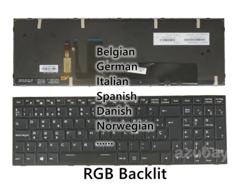 Бельгийская Немецкая Итальянская Испанская Датско-Норвежская клавиатура для Clevo P650HP3-G P650HP6-G P650HS-G P650RP6-G P650RS6-G P650RS-G RGB