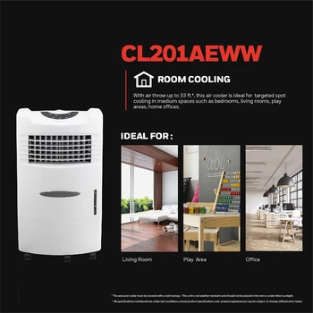 Бесплатная доставка CFM Портативный испарительный охладитель для помещений с пультом дистанционного управления, CL201AEWW